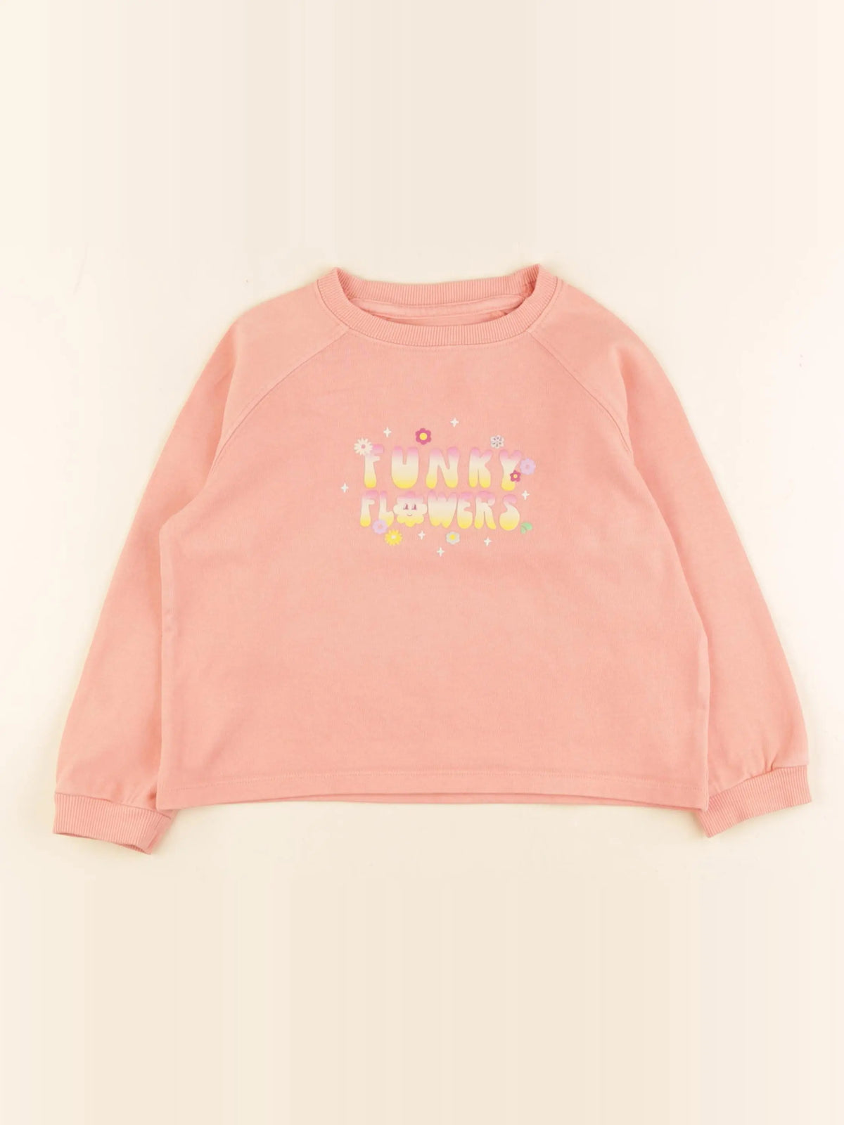 Vertbaudet - sweat orange - 4 ans
