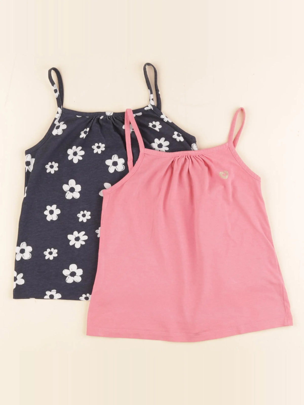 Vertbaudet - lot de 2 débardeurs multicolore - 5 ans