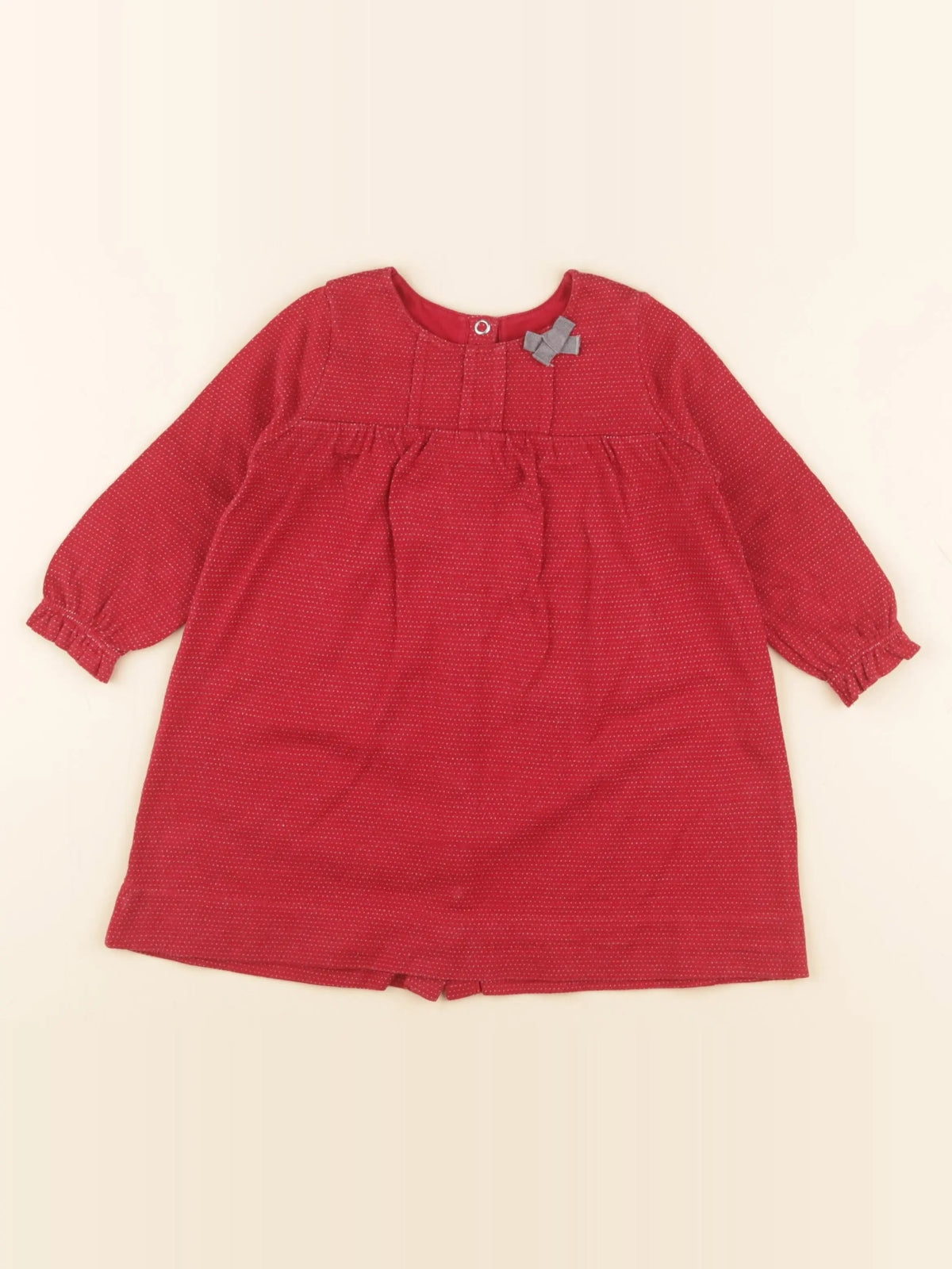 Petit Bateau - robe rouge - 18 mois