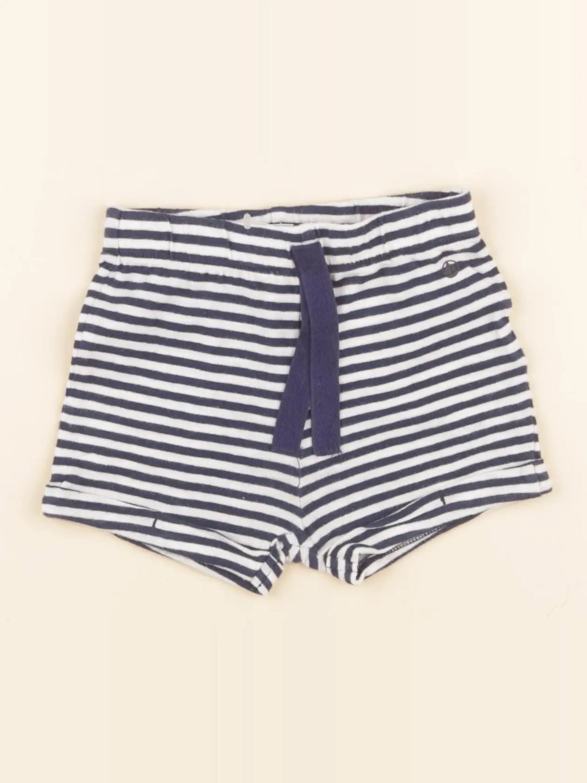 Petit Bateau - short bleu - 6 mois