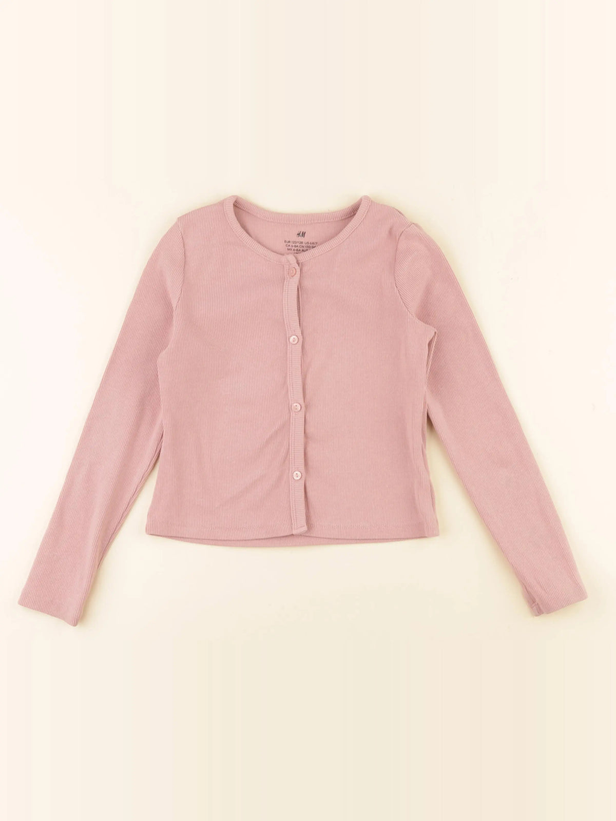 H&M - tee-shirt rose - 6/8 ans