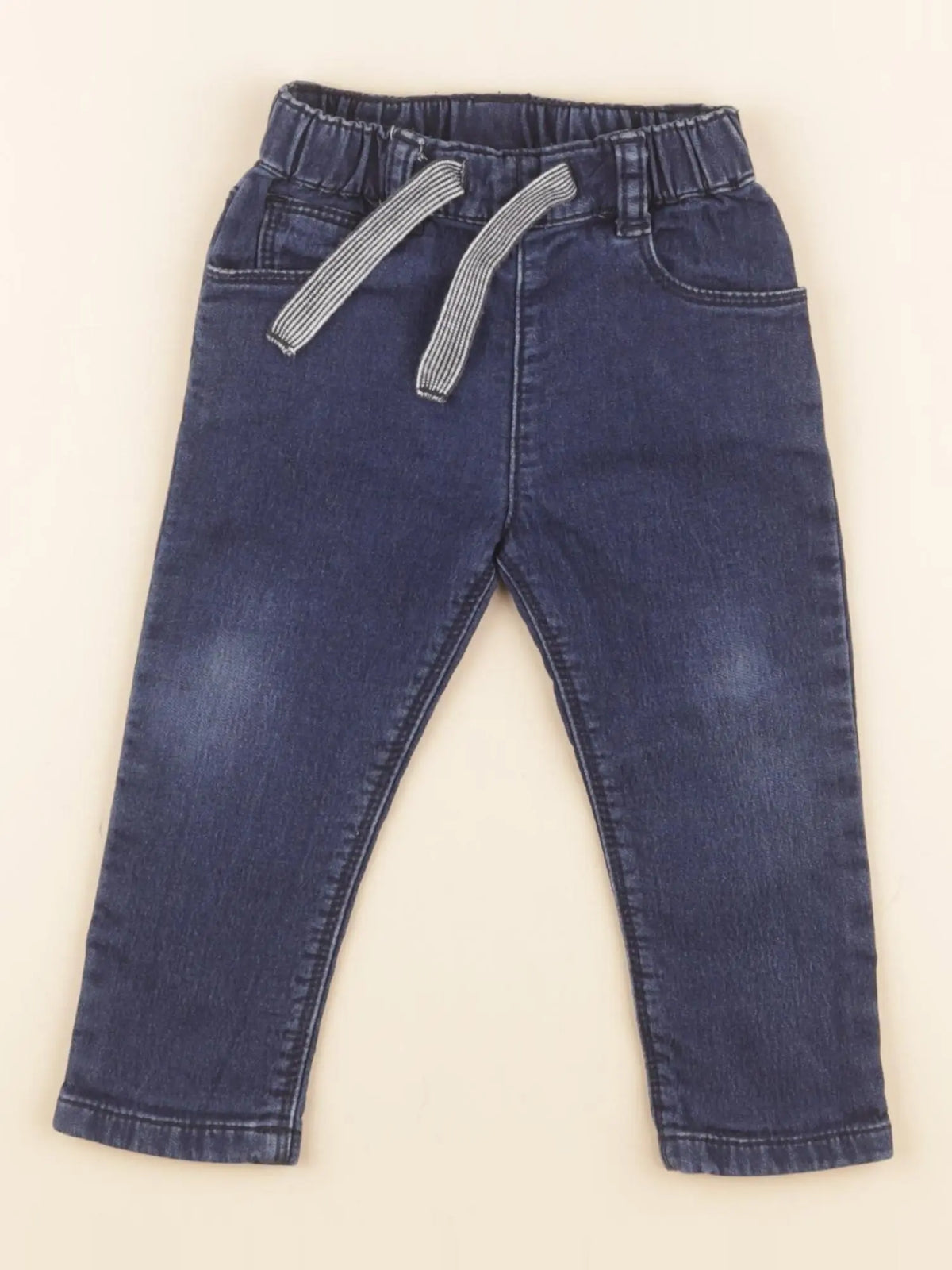Petit Bateau - pantalon bleu - 12 mois