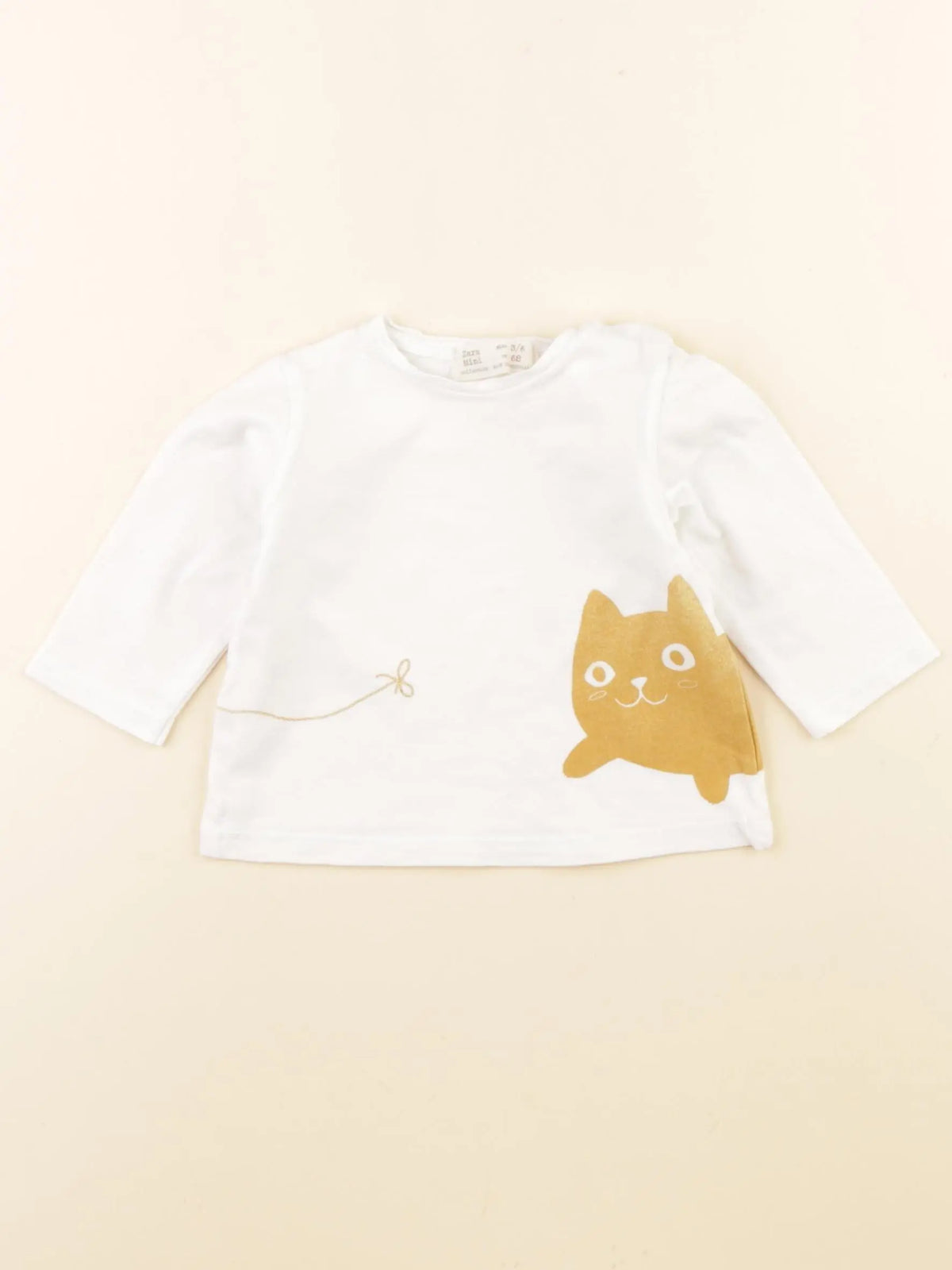 Zara - tee-shirt blanc - 3/6 mois
