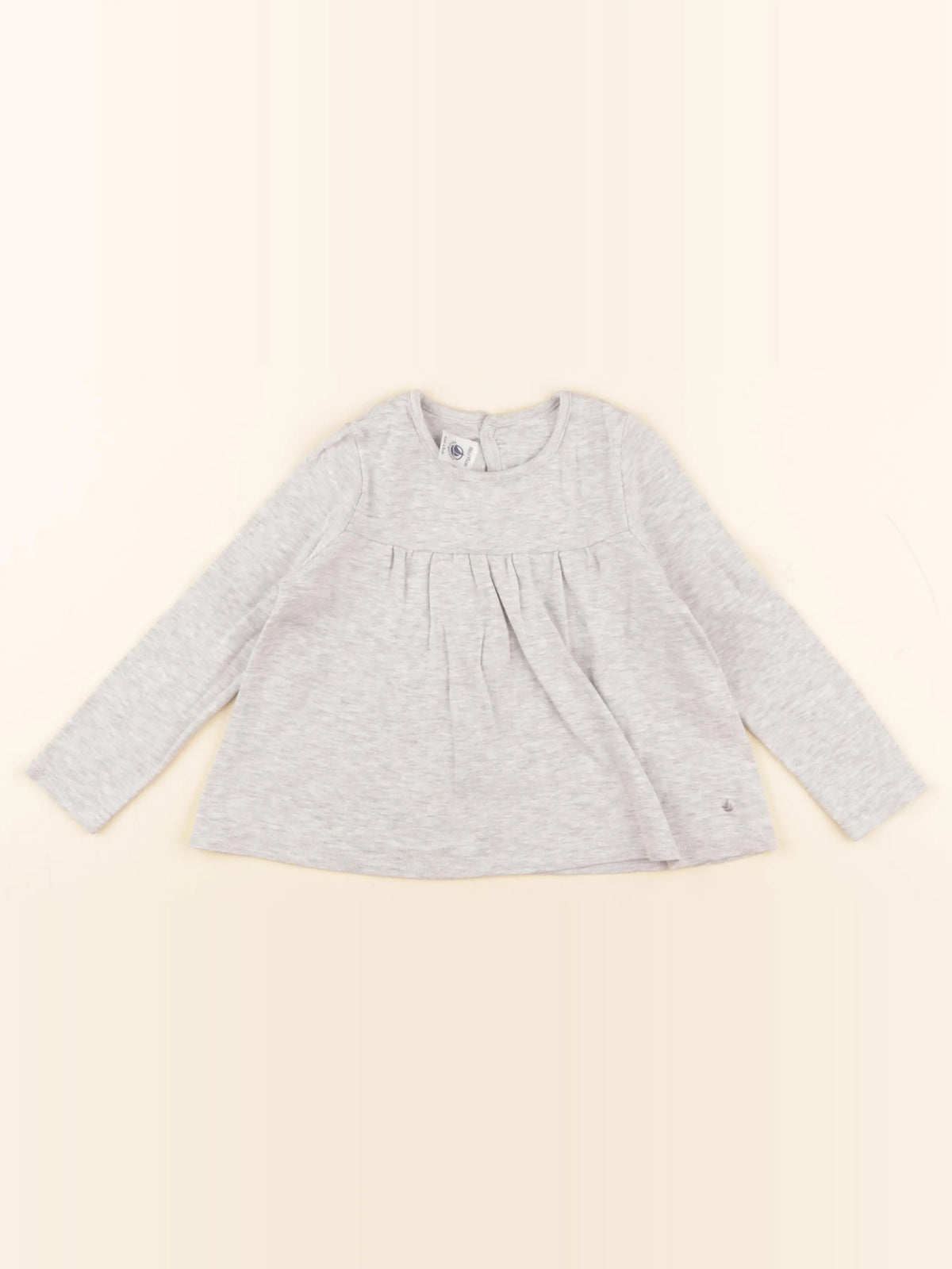 Petit Bateau - tee-shirt gris - 36 mois