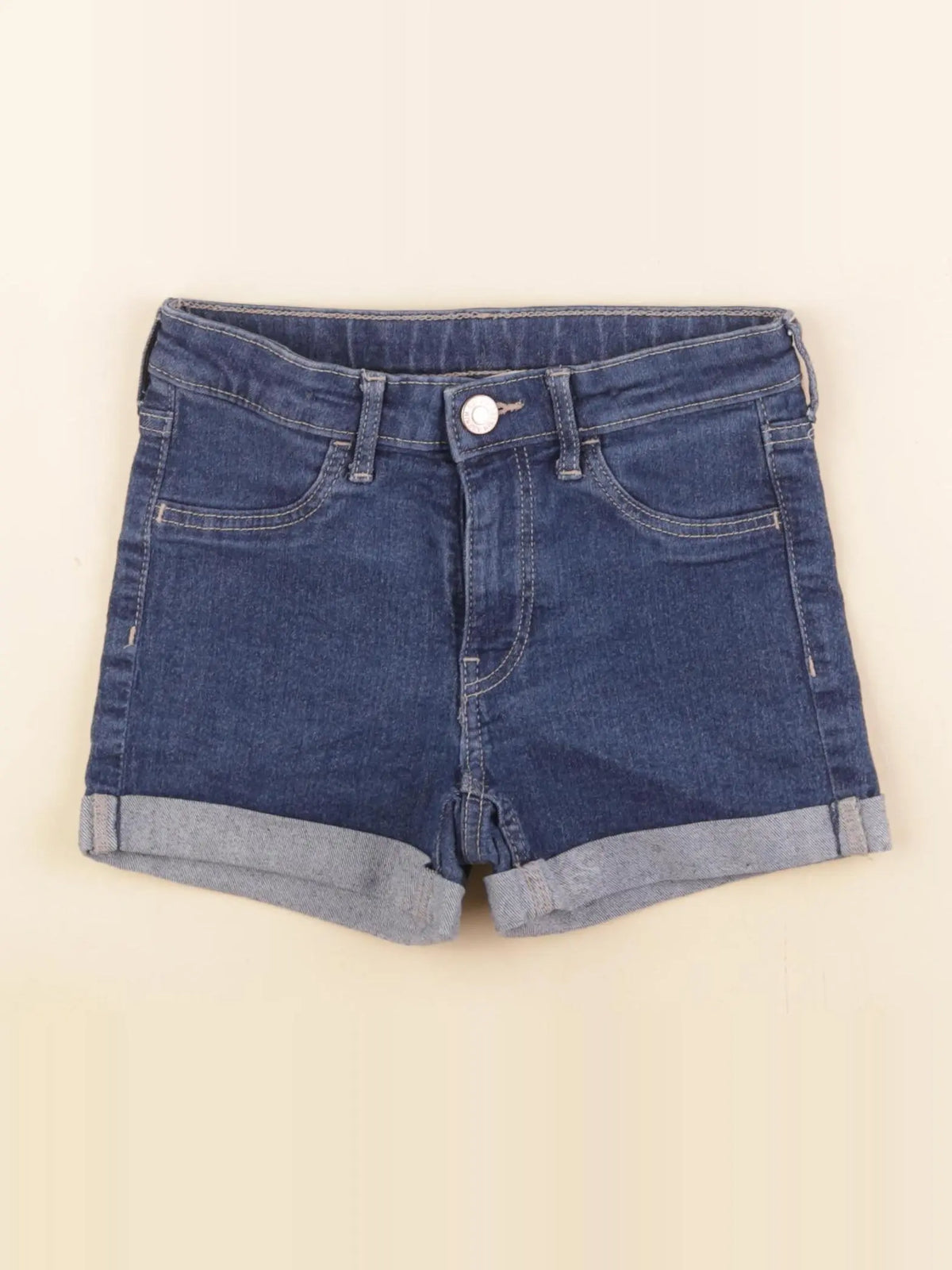 H&M - short bleu - 6/7 ans