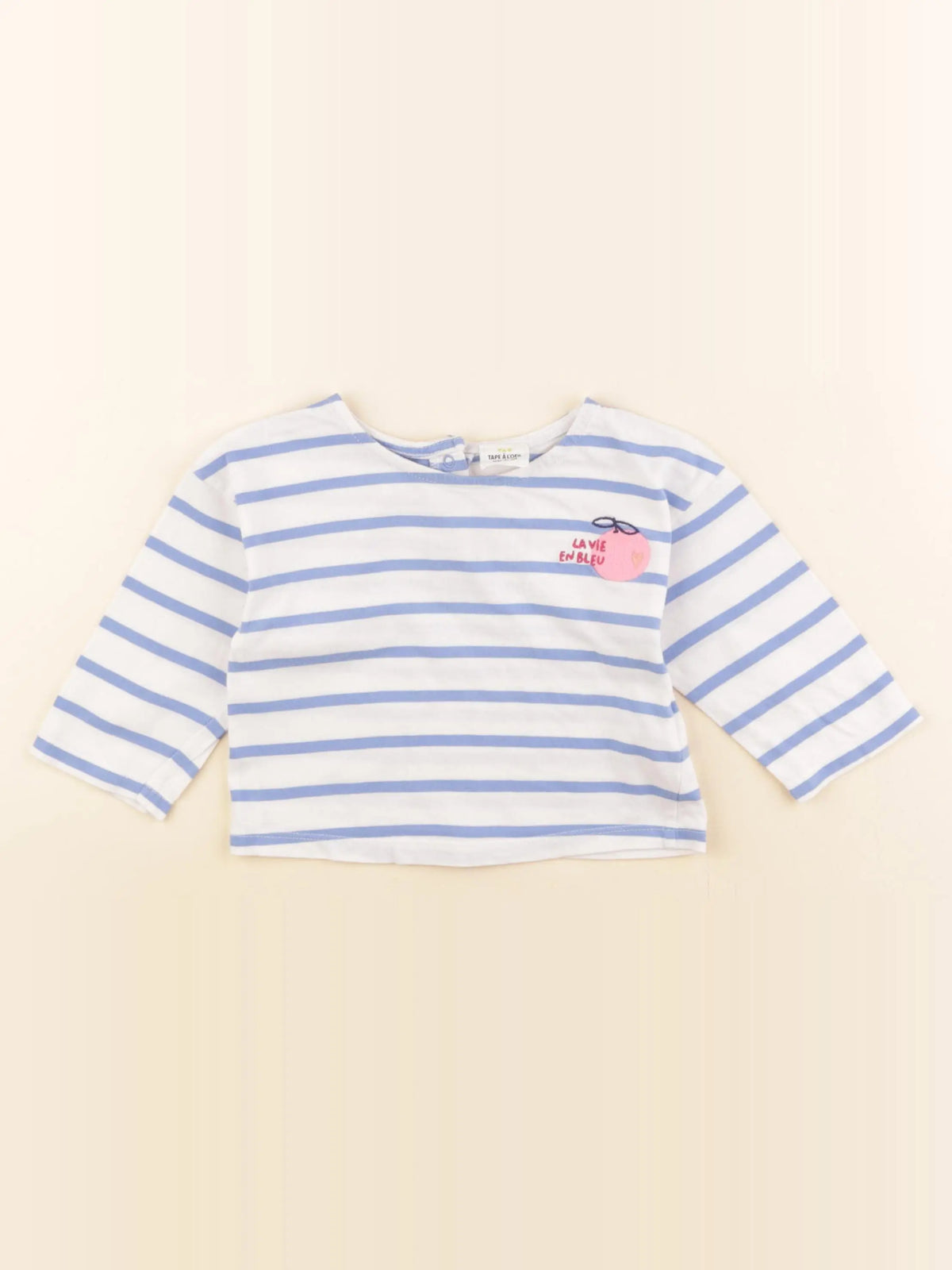 Tape à l'oeil - tee-shirt bleu - 12 mois