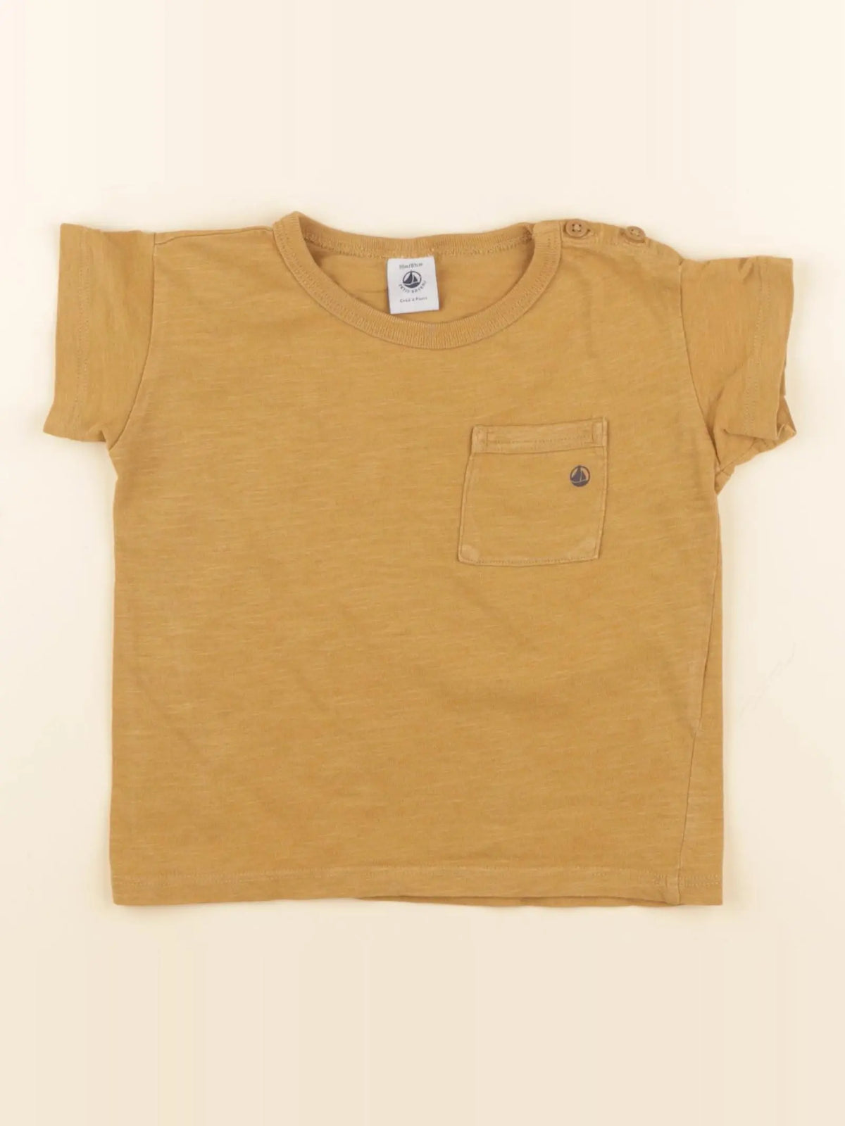 Petit Bateau - tee-shirt marron - 18 mois