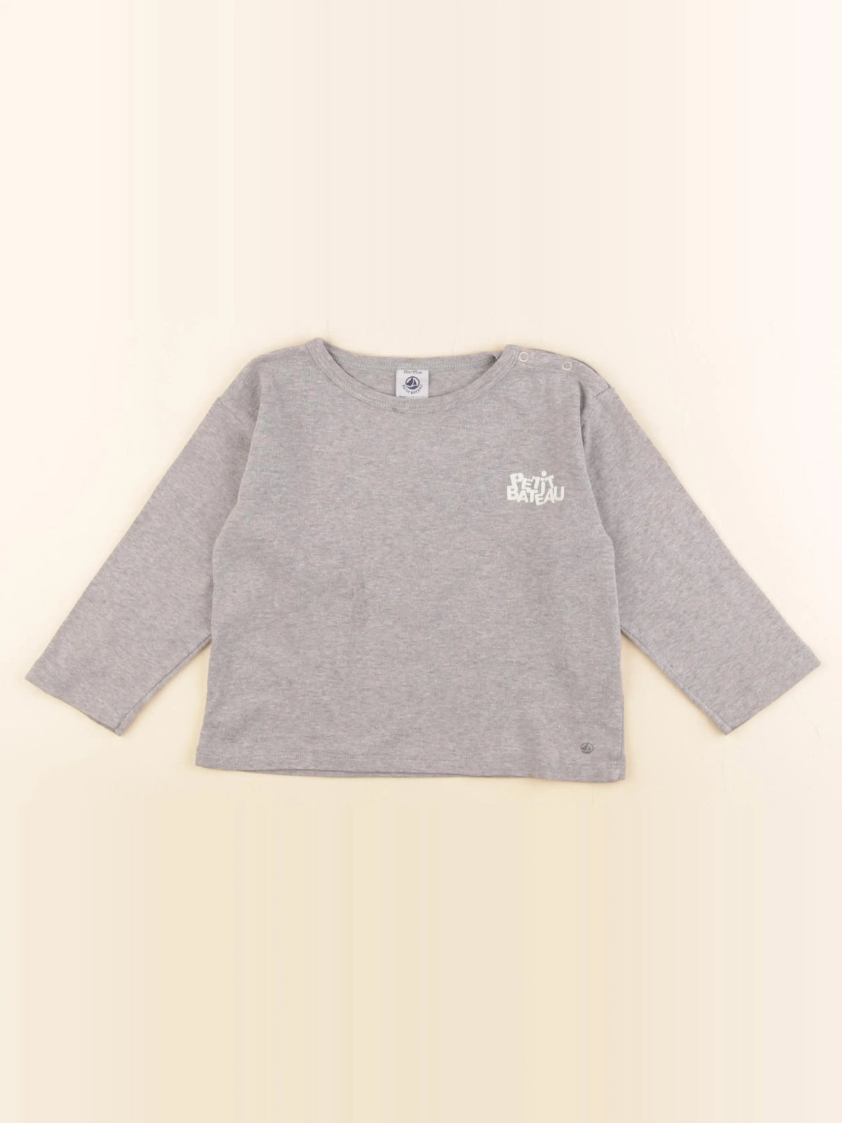 Petit Bateau - tee-shirt gris - 36 mois