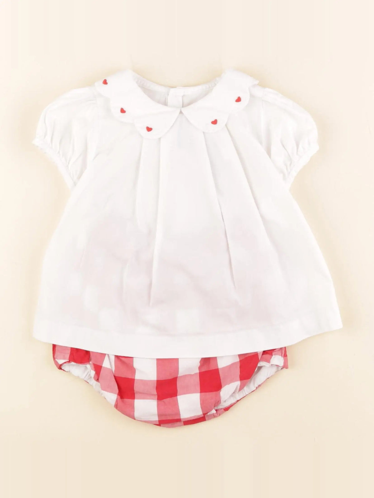 Jacadi - ensemble blanc, rouge - 18 mois