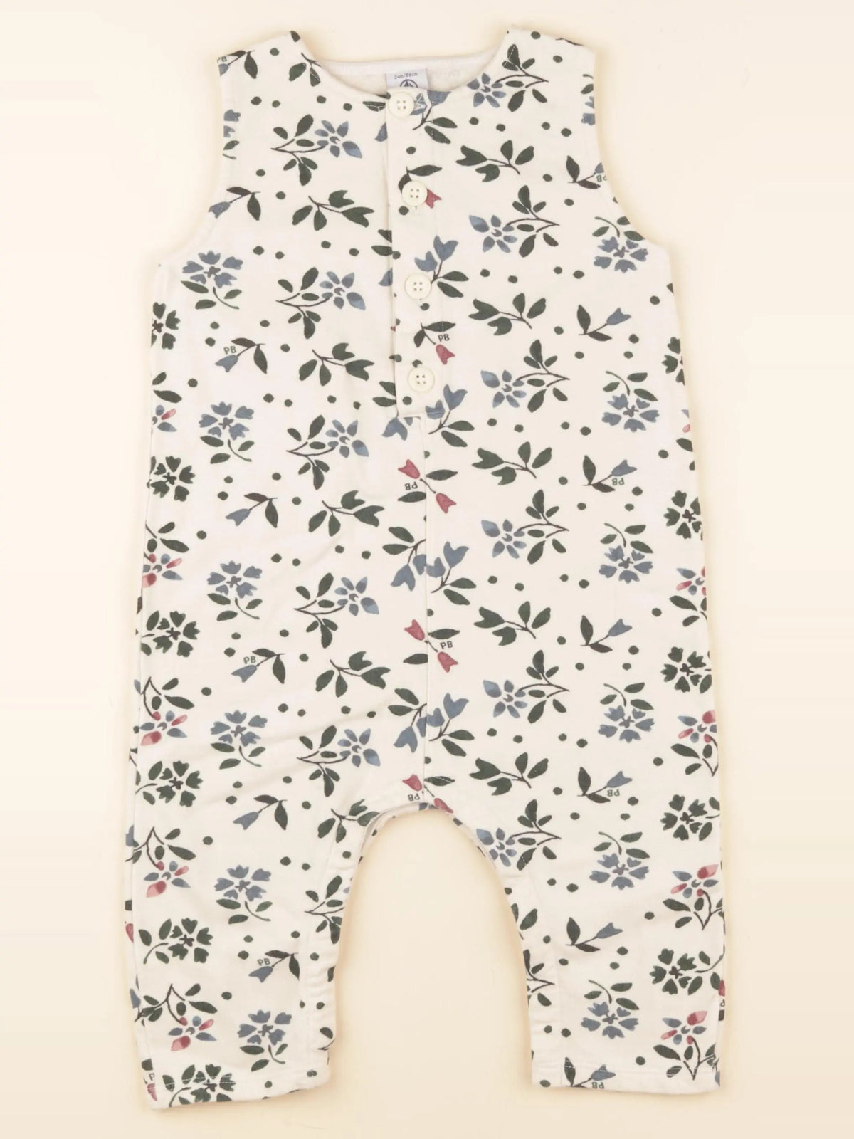 Petit Bateau - combinaison beige - 24 mois