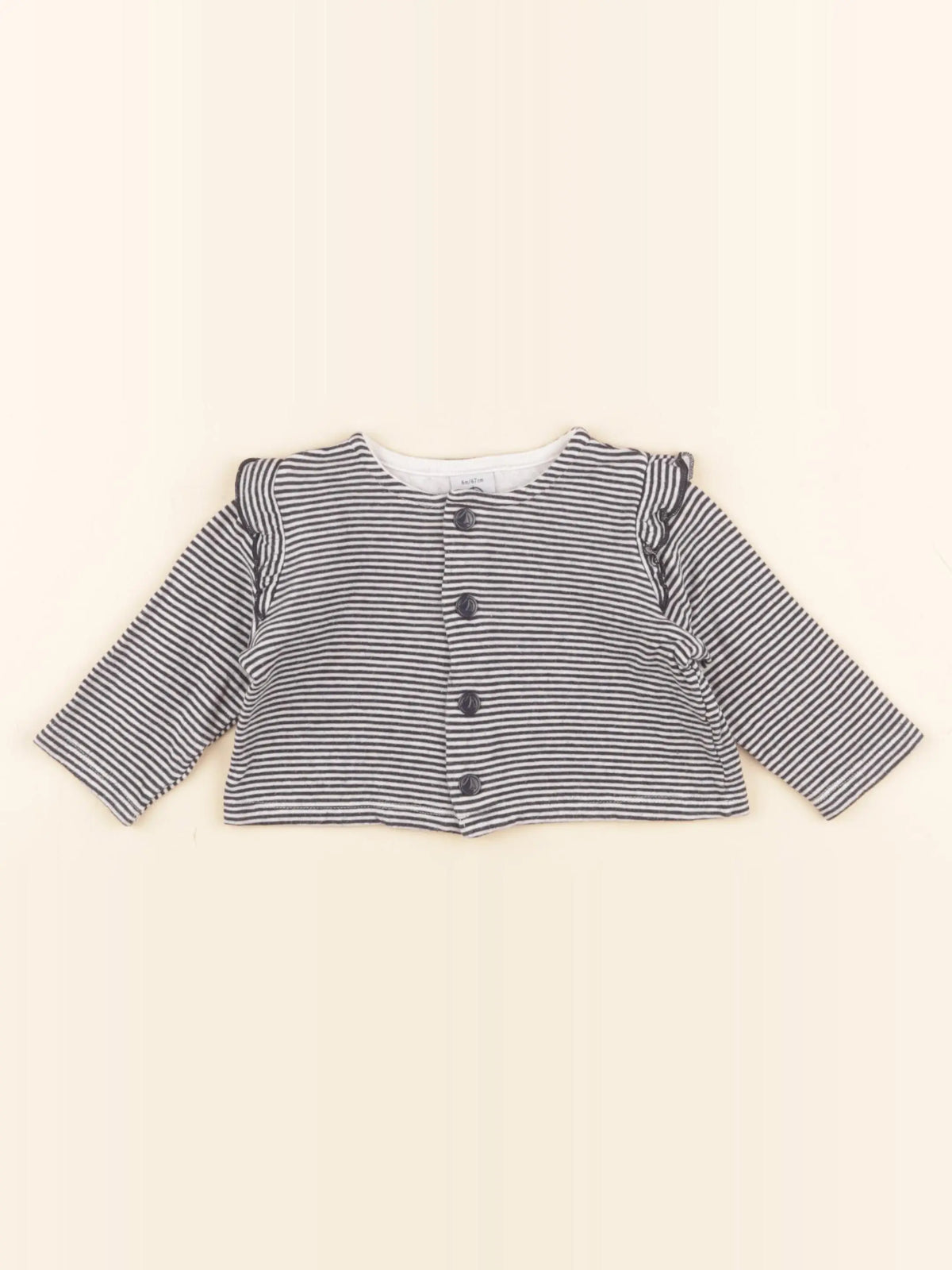 Petit Bateau - tee-shirt bleu - 6 mois