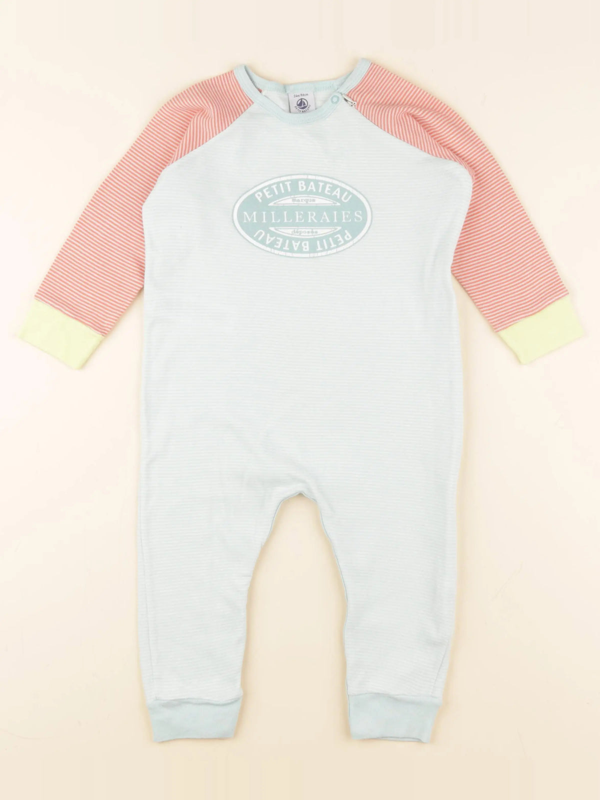 Petit Bateau - pyjama coton bleu - 24 mois