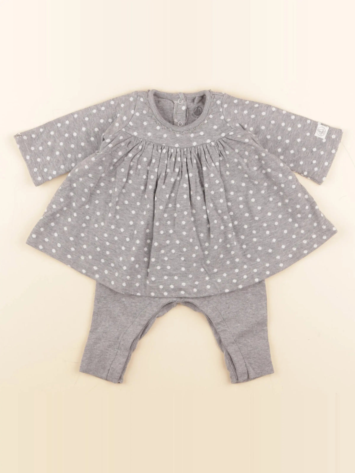Petit Bateau - combinaison gris - 3 mois