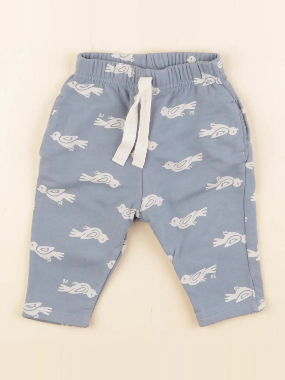 Petit Bateau - pantalon bleu - 3 mois
