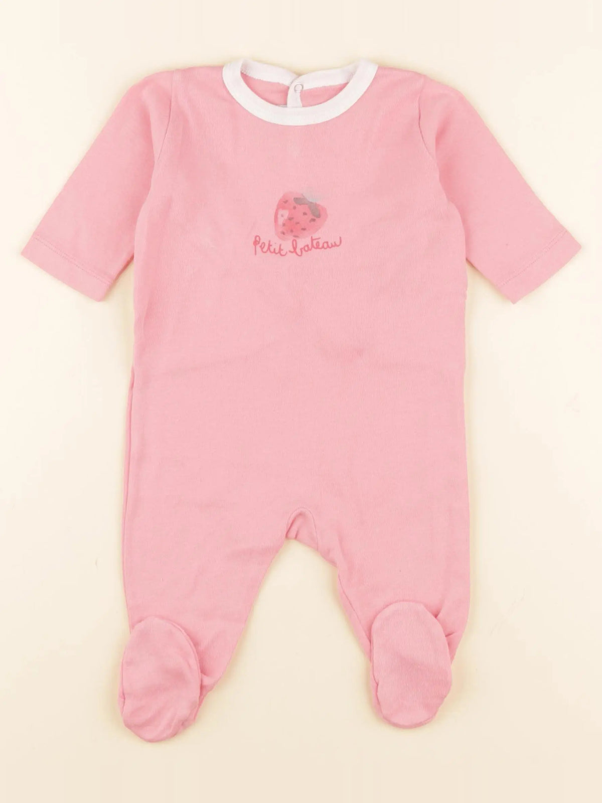 Petit Bateau - pyjama coton rose - 3 mois