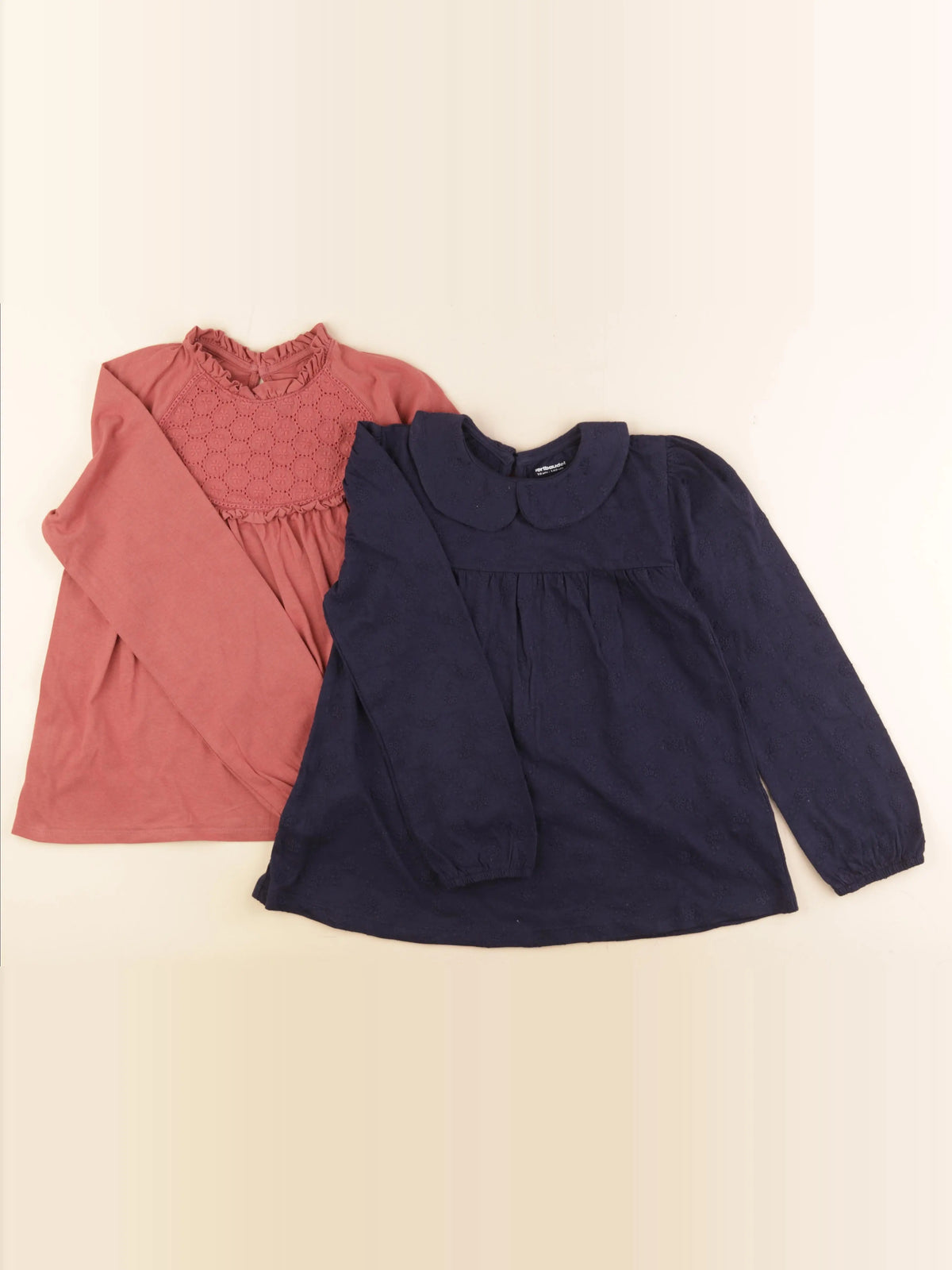Vertbaudet - lot de 2 tee-shirts bleu, rose - 10 ans