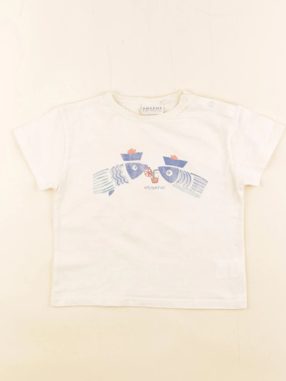 Arsène et les pipelettes - tee-shirt beige - 3 ans