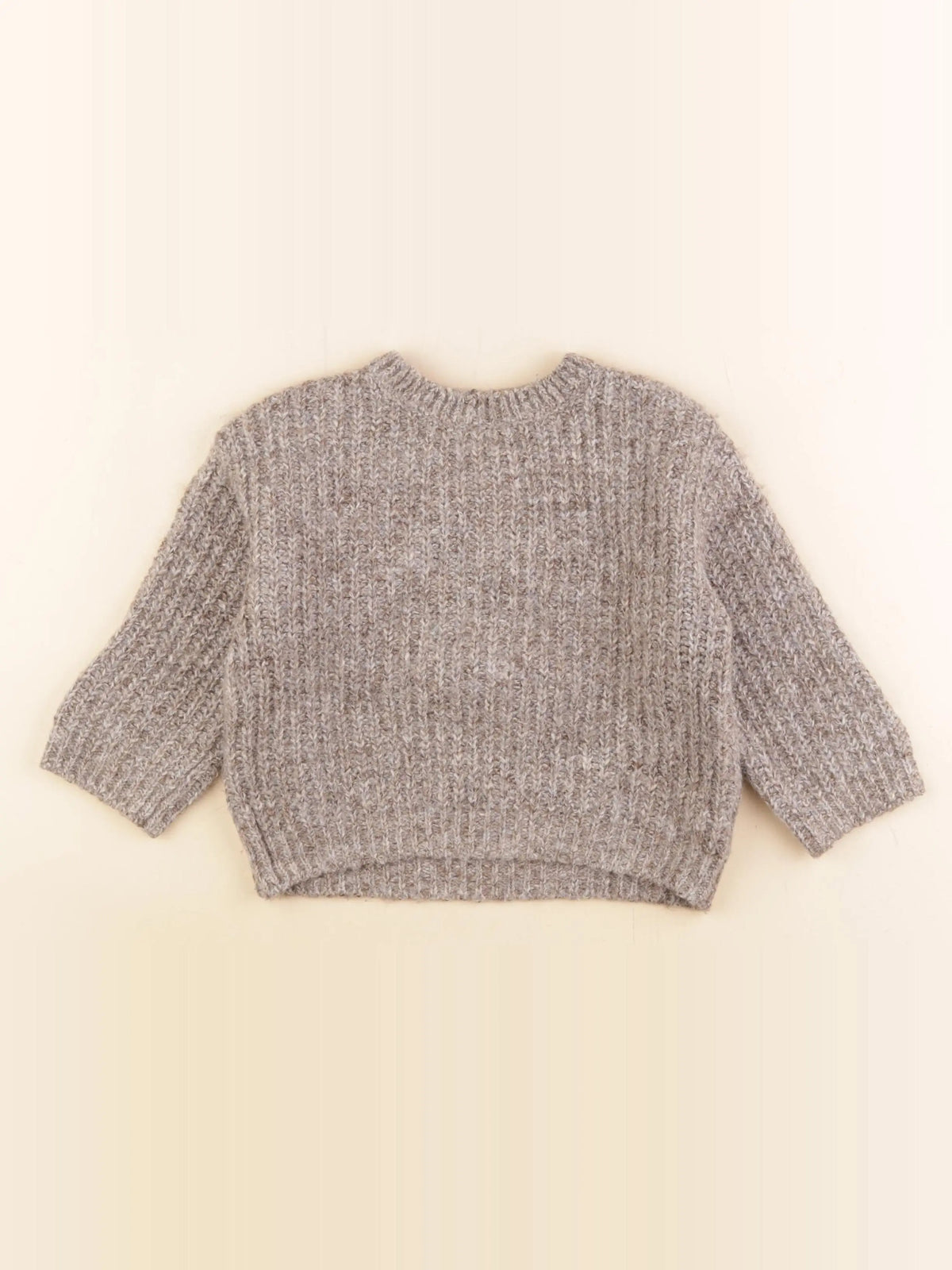 Zara - pull marron, gris - 2 ans