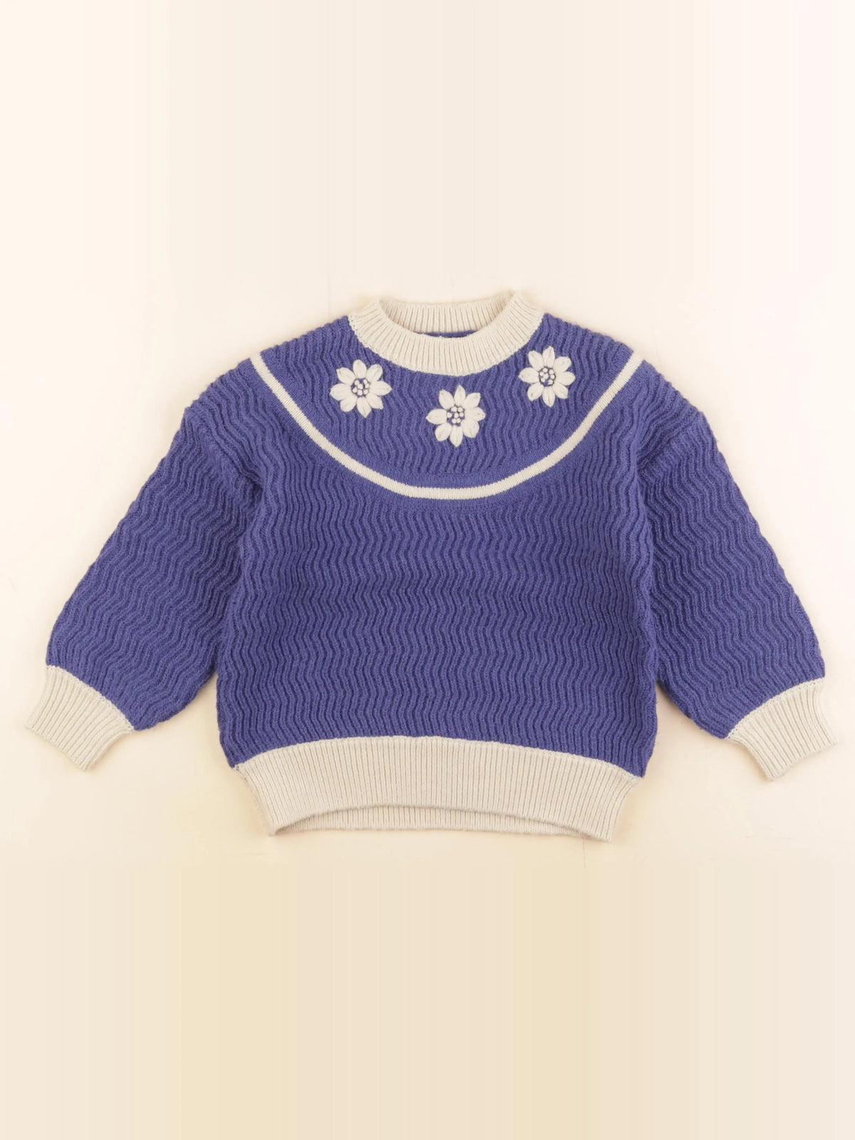 Monoprix - pull bleu - 5 ans