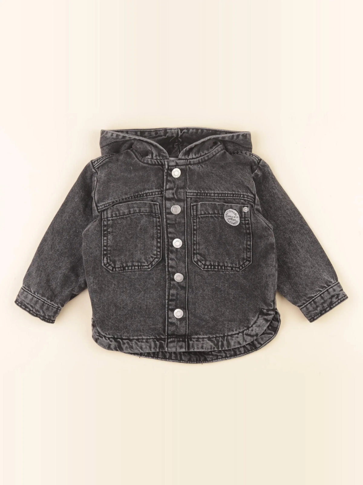Zara - sur-chemise noir - 9/12 mois