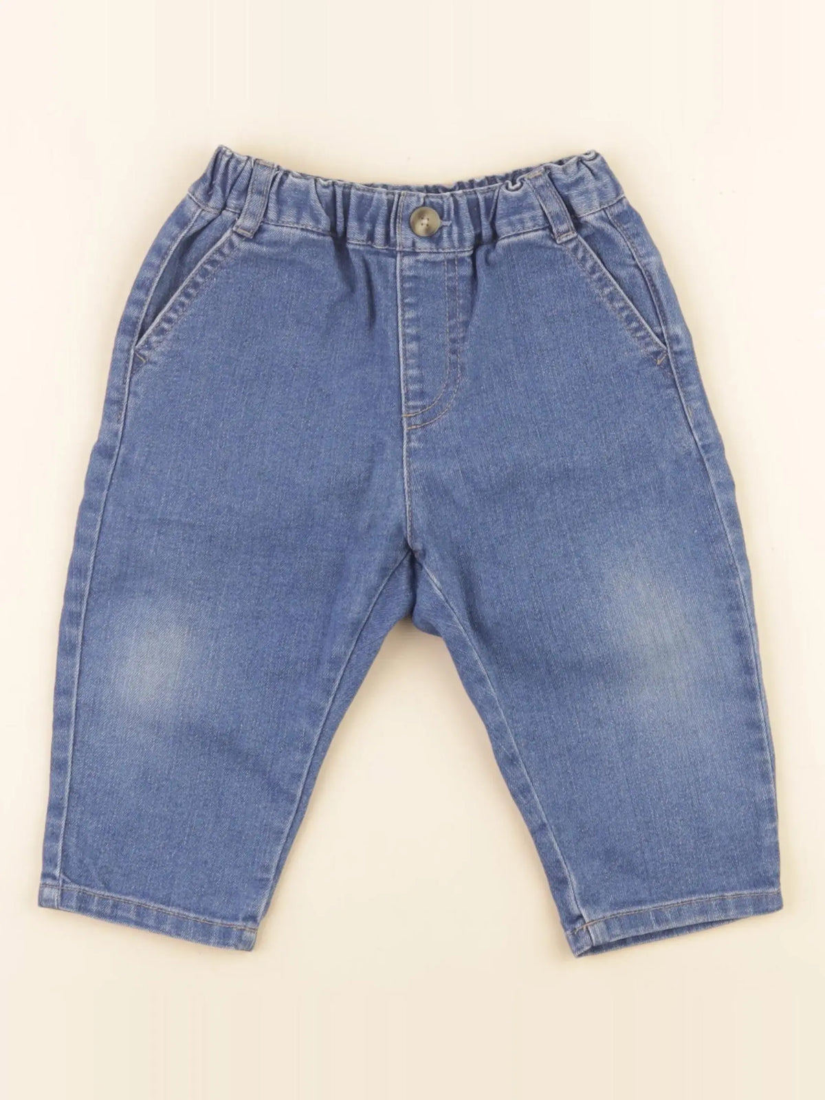 Uniqlo - jean bleu - 12/18 mois