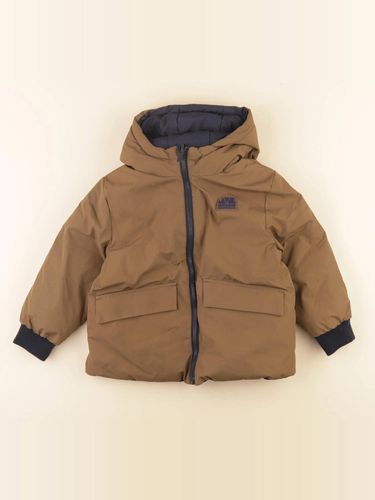 Vertbaudet - veste réversible marron - 5 ans