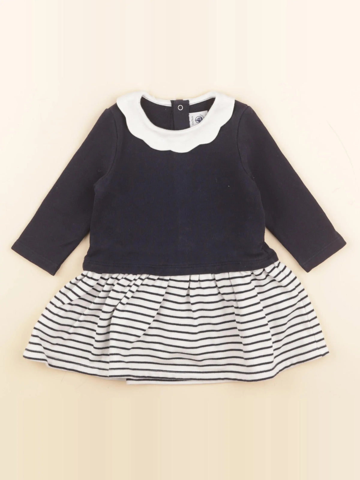 Petit Bateau - robe bleu - 12 mois