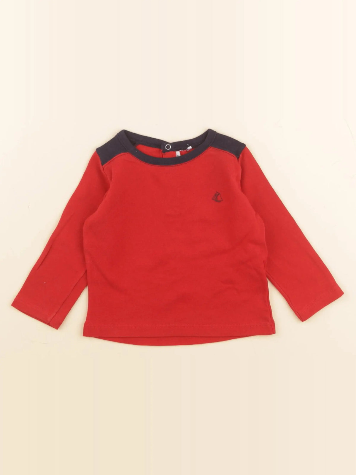 Petit Bateau - tee-shirt rouge - 12 mois