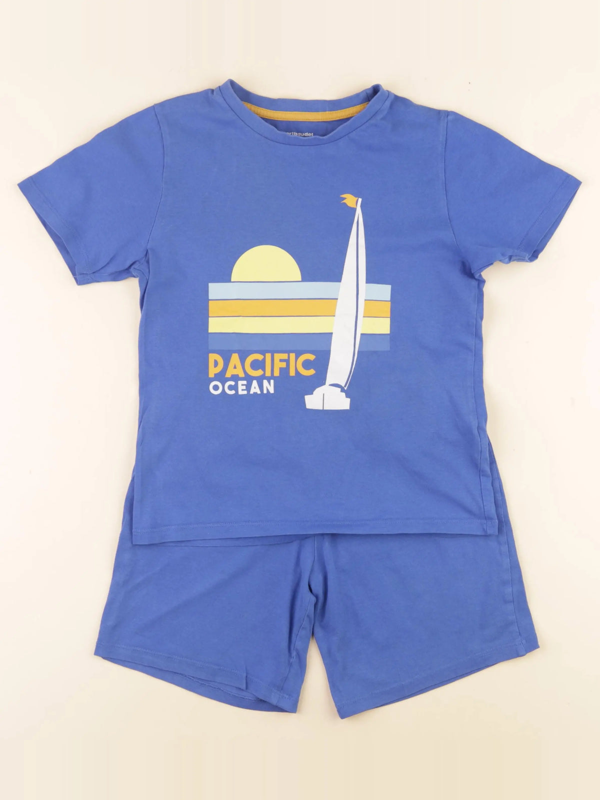 Vertbaudet - pyjama coton bleu - 8 ans