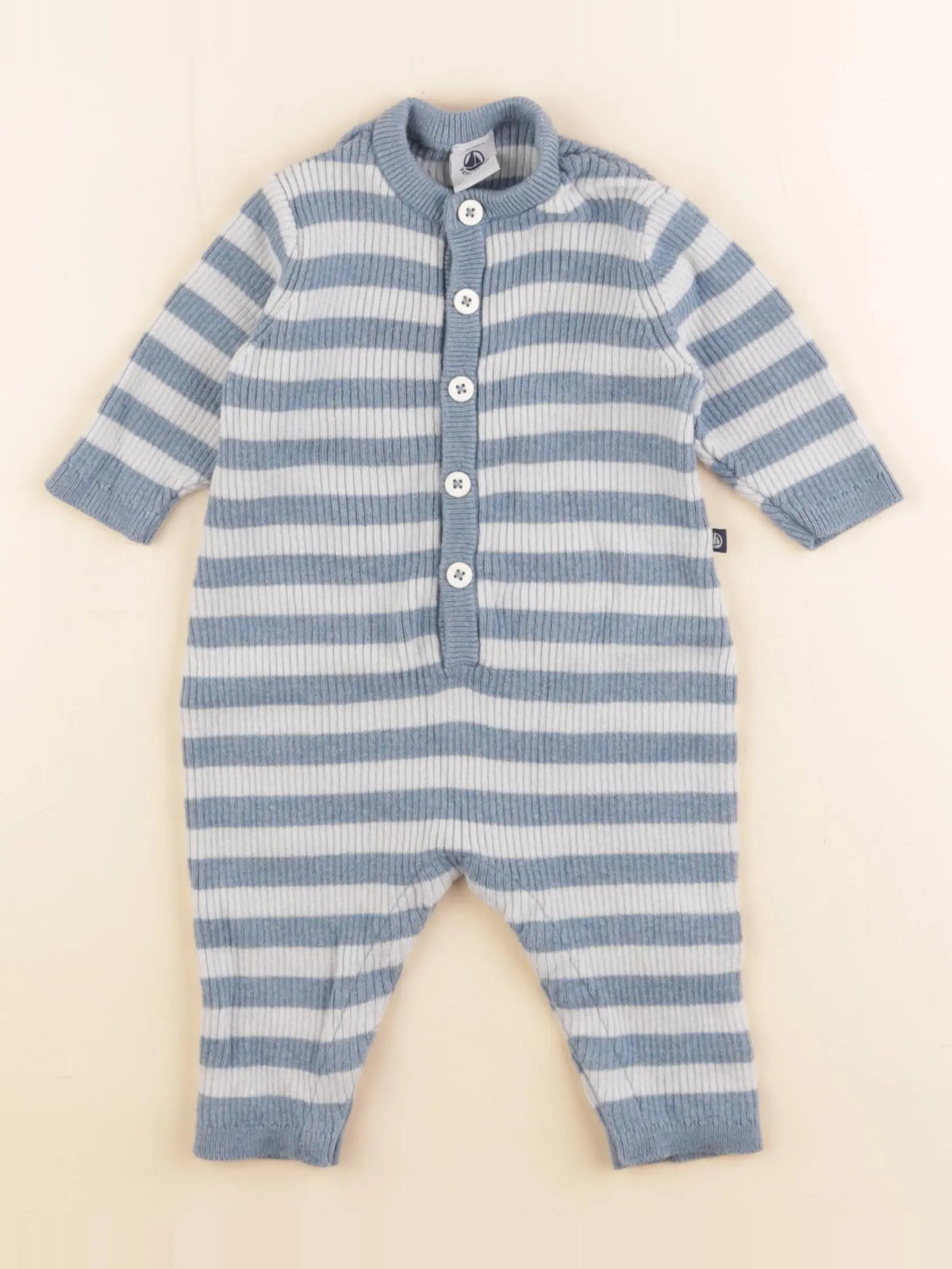 Petit Bateau - combinaison bleu - 3 mois