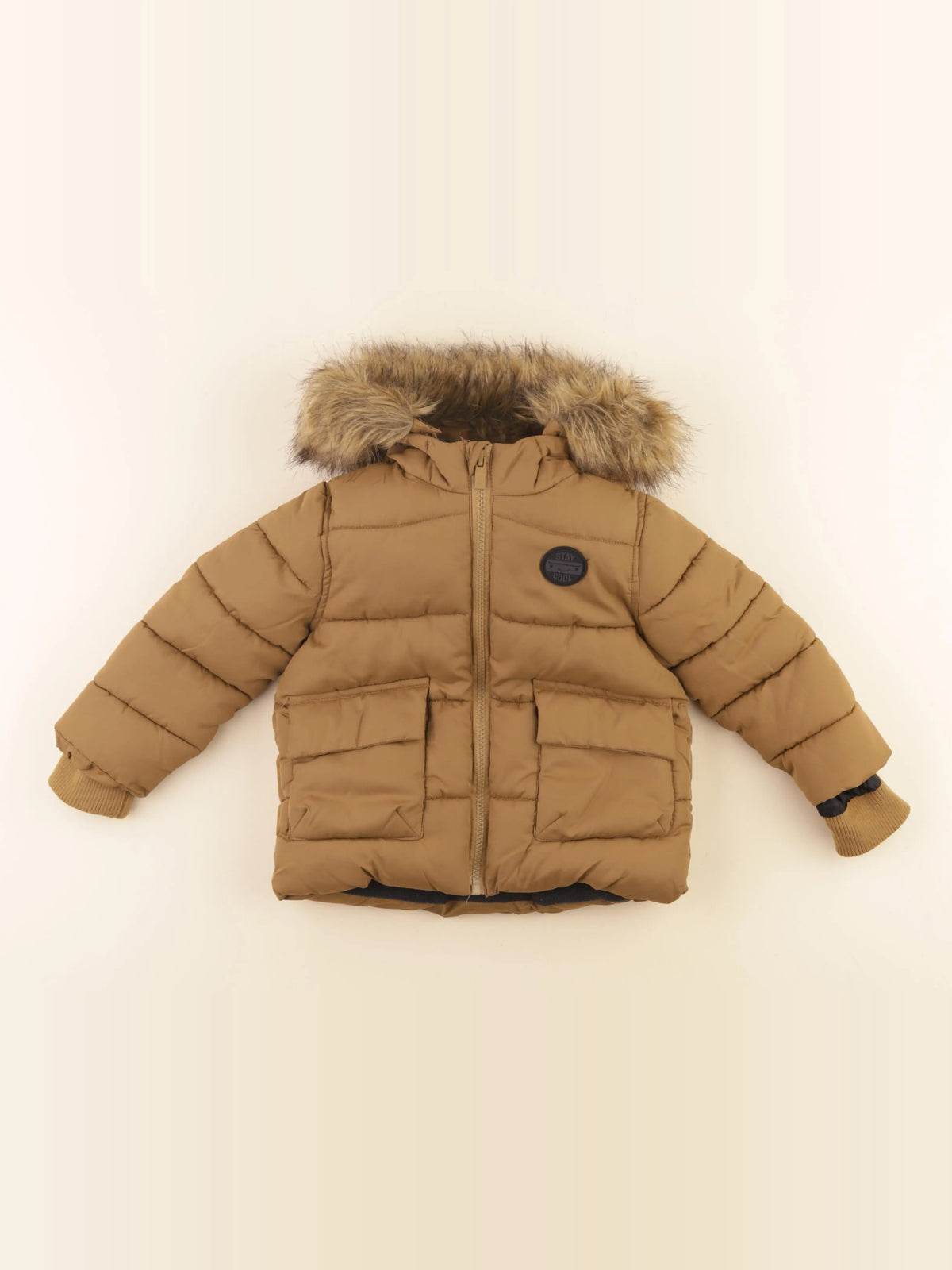 Vertbaudet - doudoune marron - 2 ans