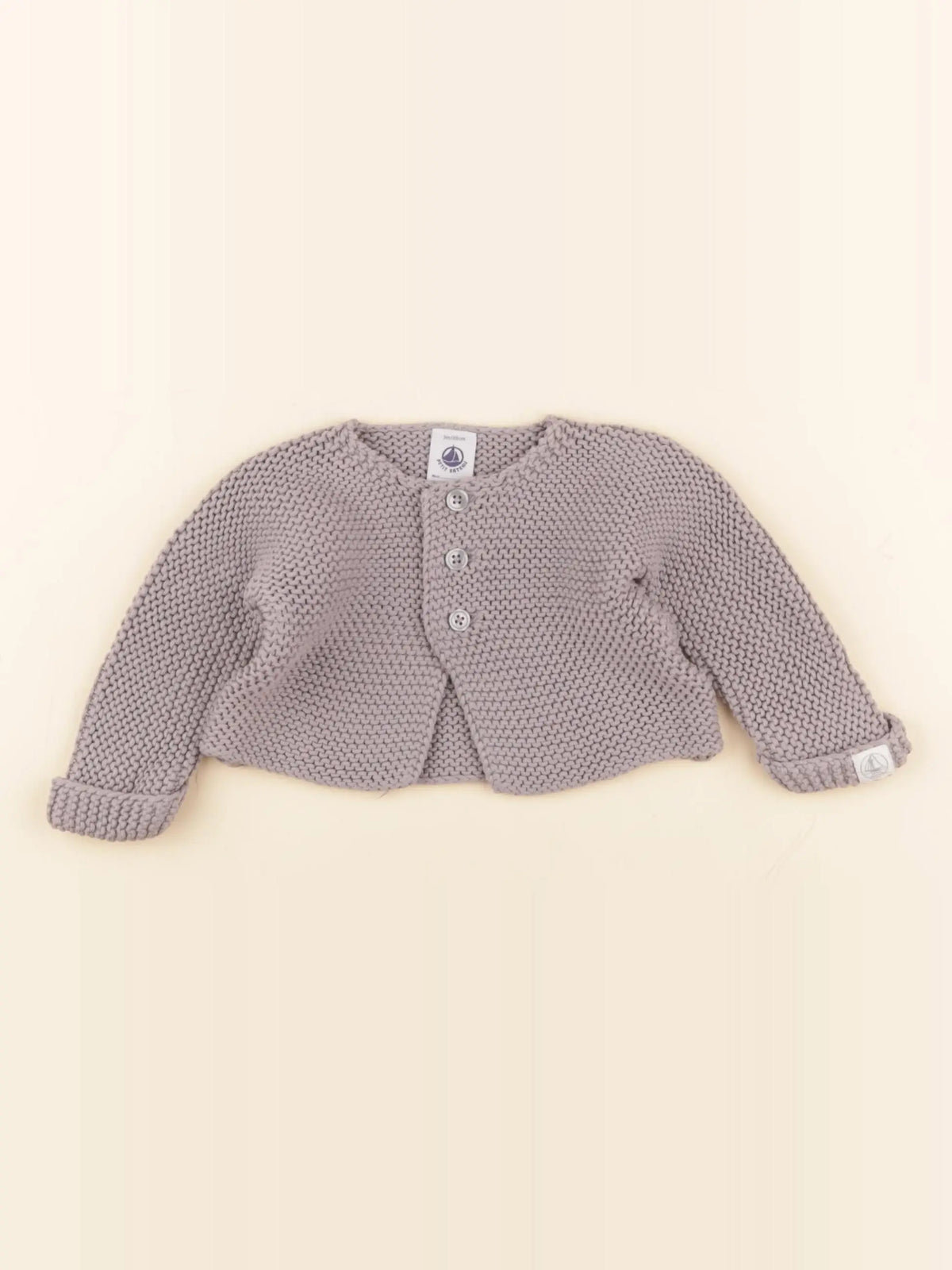 Petit Bateau - gilet violet - 3 mois
