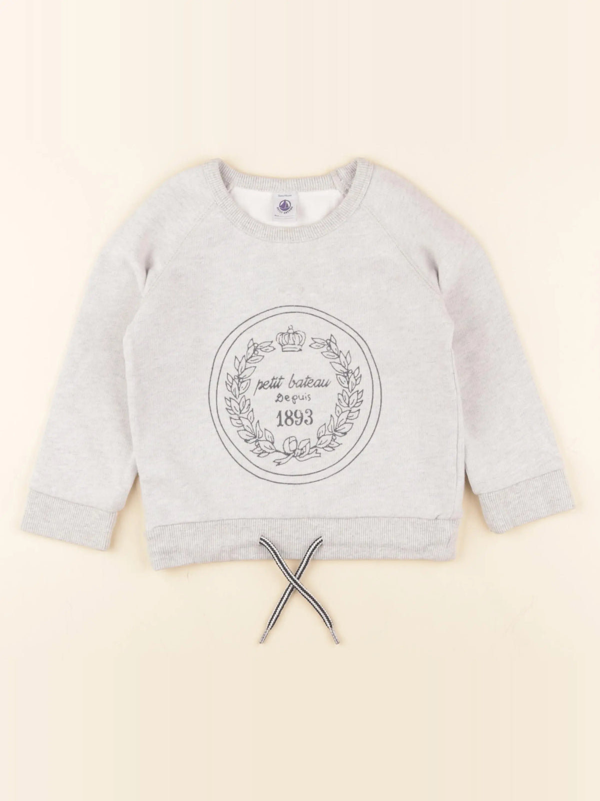 Petit Bateau - sweat gris - 3 ans
