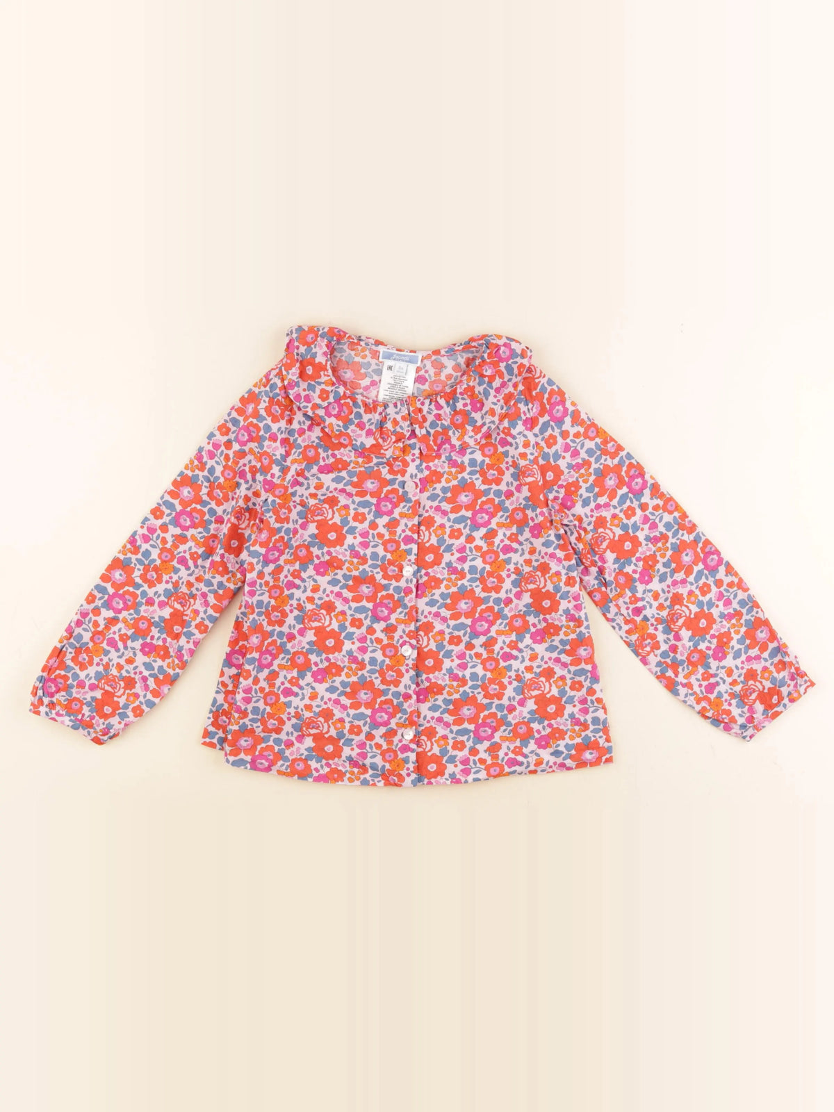 Jacadi - blouse liberty rouge, rose - 6 ans