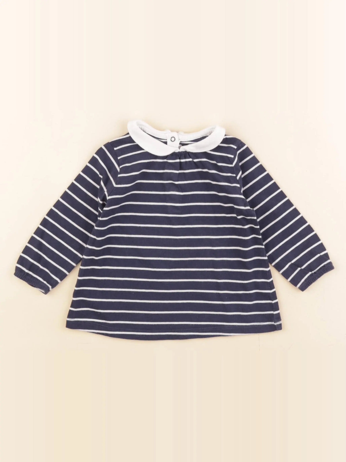 Boutchou - tee-shirt bleu, blanc - 12 mois