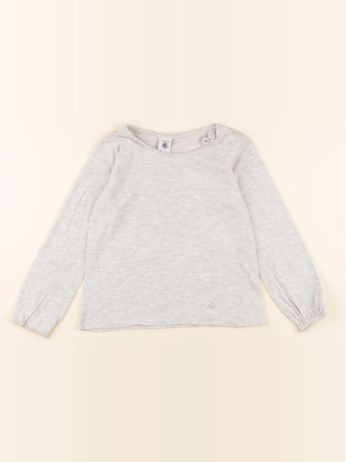 Petit Bateau - tee-shirt gris - 6 ans