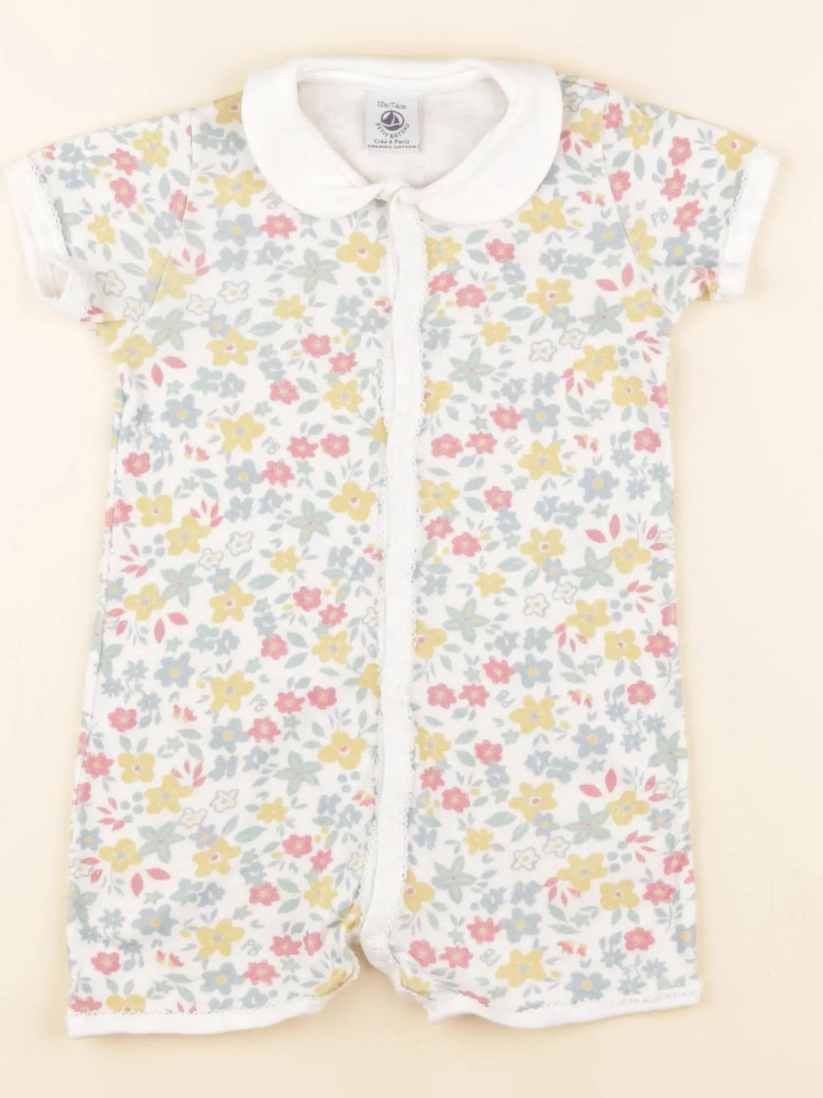 Petit Bateau - combinaison multicolore - 12 mois