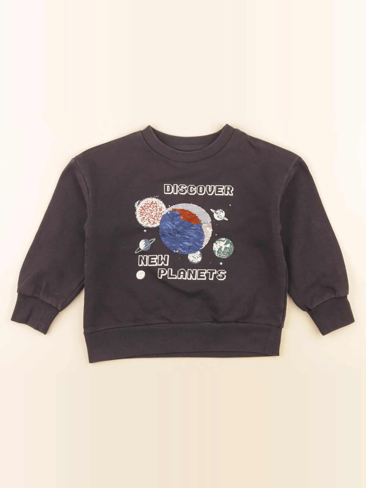 Vertbaudet - sweat noir - 6 ans