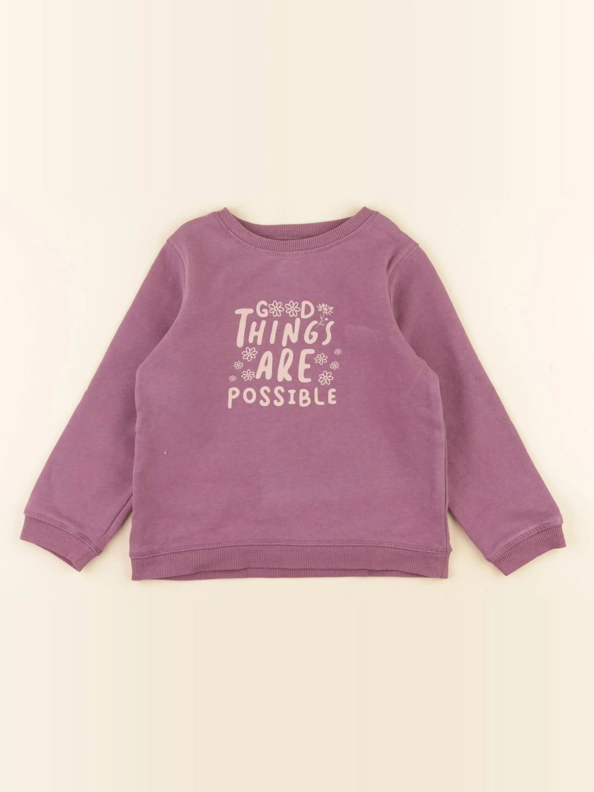 Vertbaudet - sweat violet - 4 ans