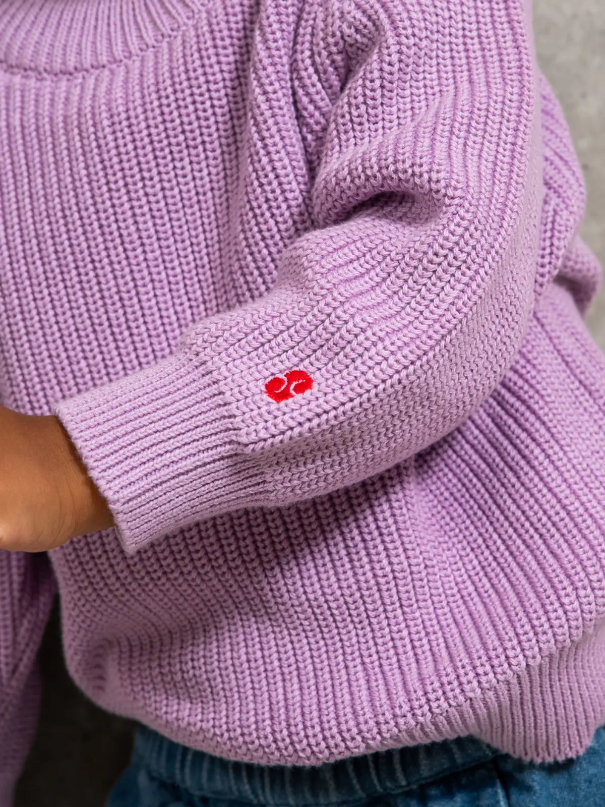 Le pull 100% coton Lilas