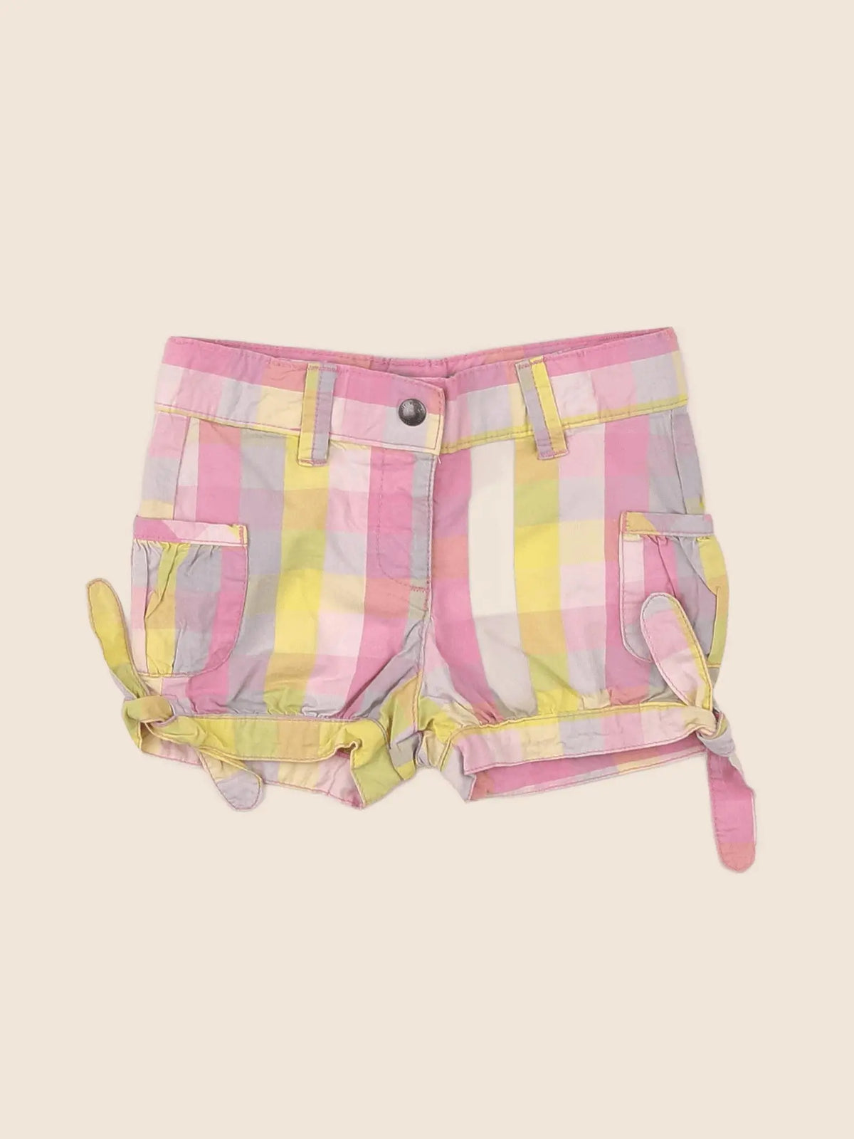 Vertbaudet - short rose, jaune - 9 mois