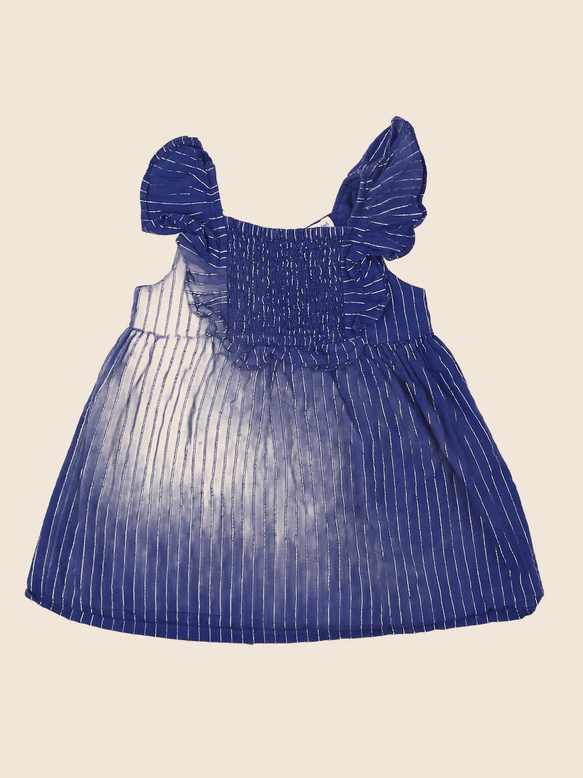 Vertbaudet - robe bleu, argent - 12 mois