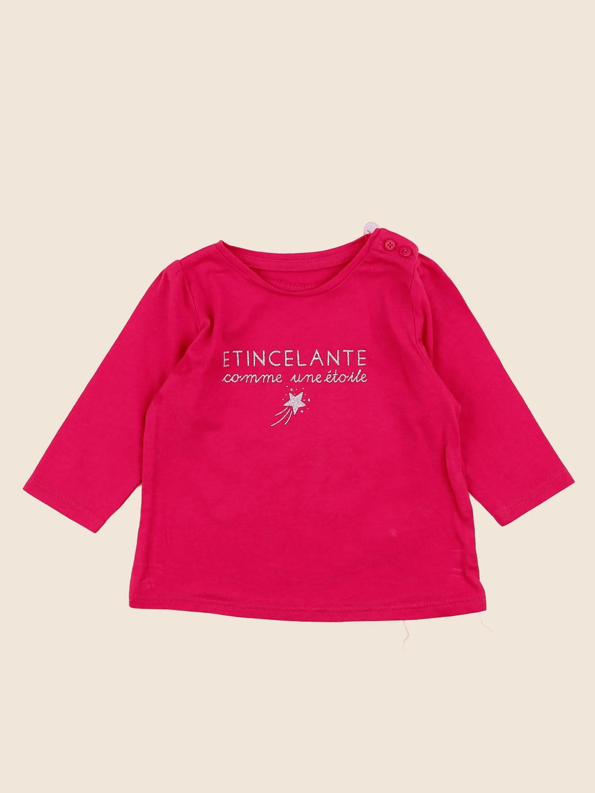 Vertbaudet - tee-shirt rose - 3 mois