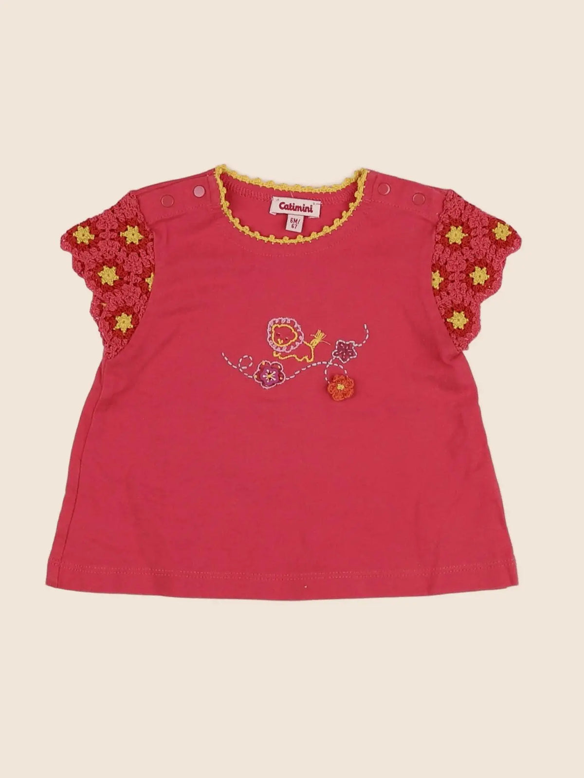 Catimini - tee-shirt rose - 6 mois