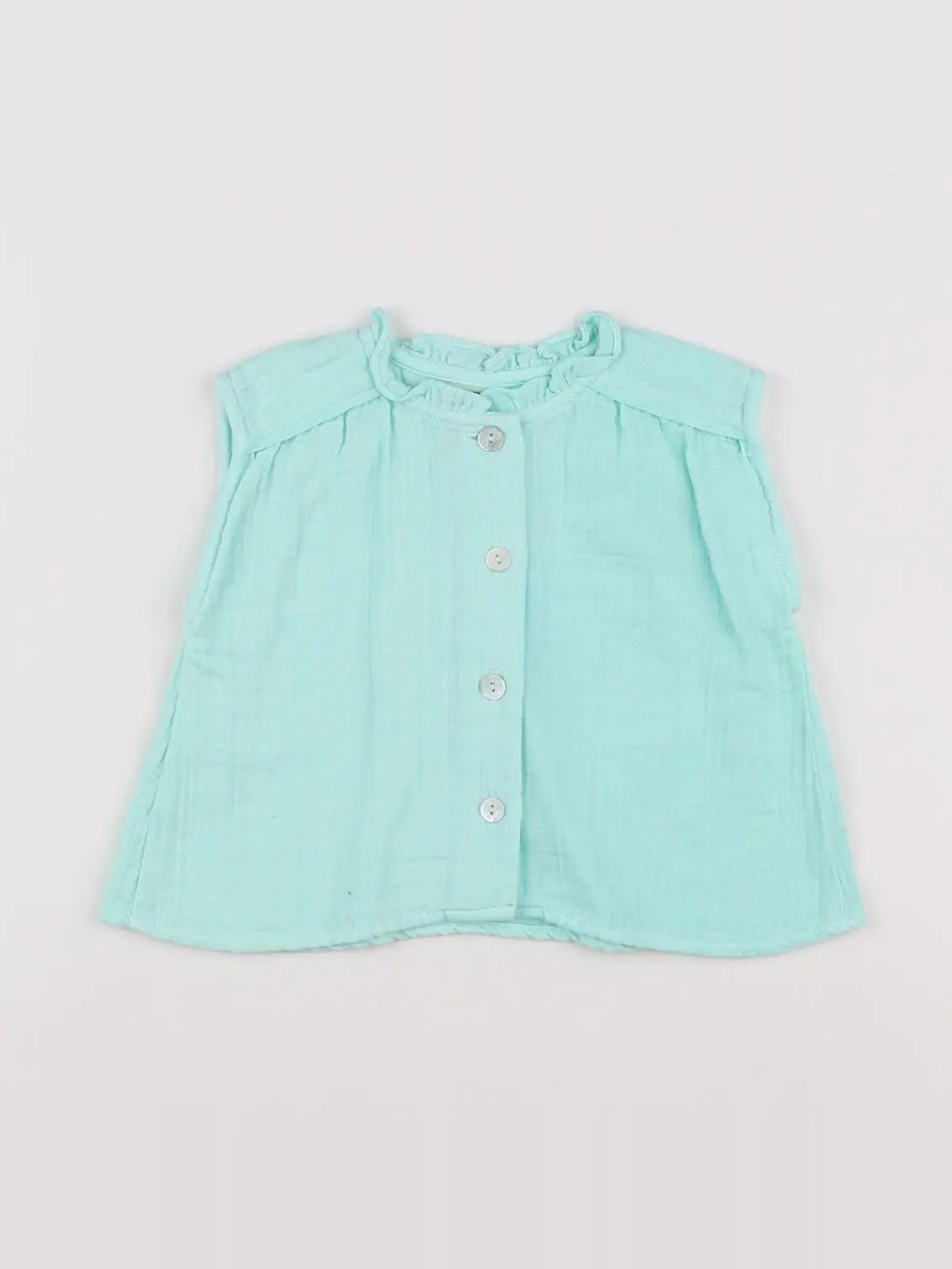 Bonton - blouse vert - 6 mois