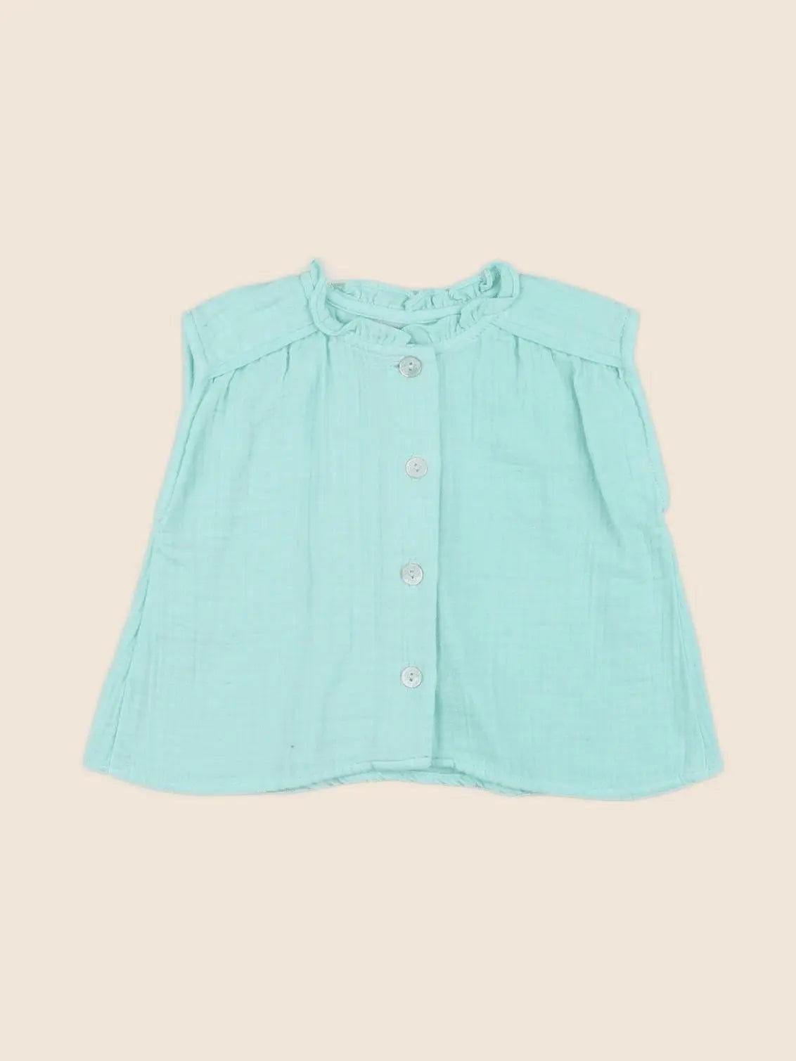 Bonton - blouse vert - 6 mois