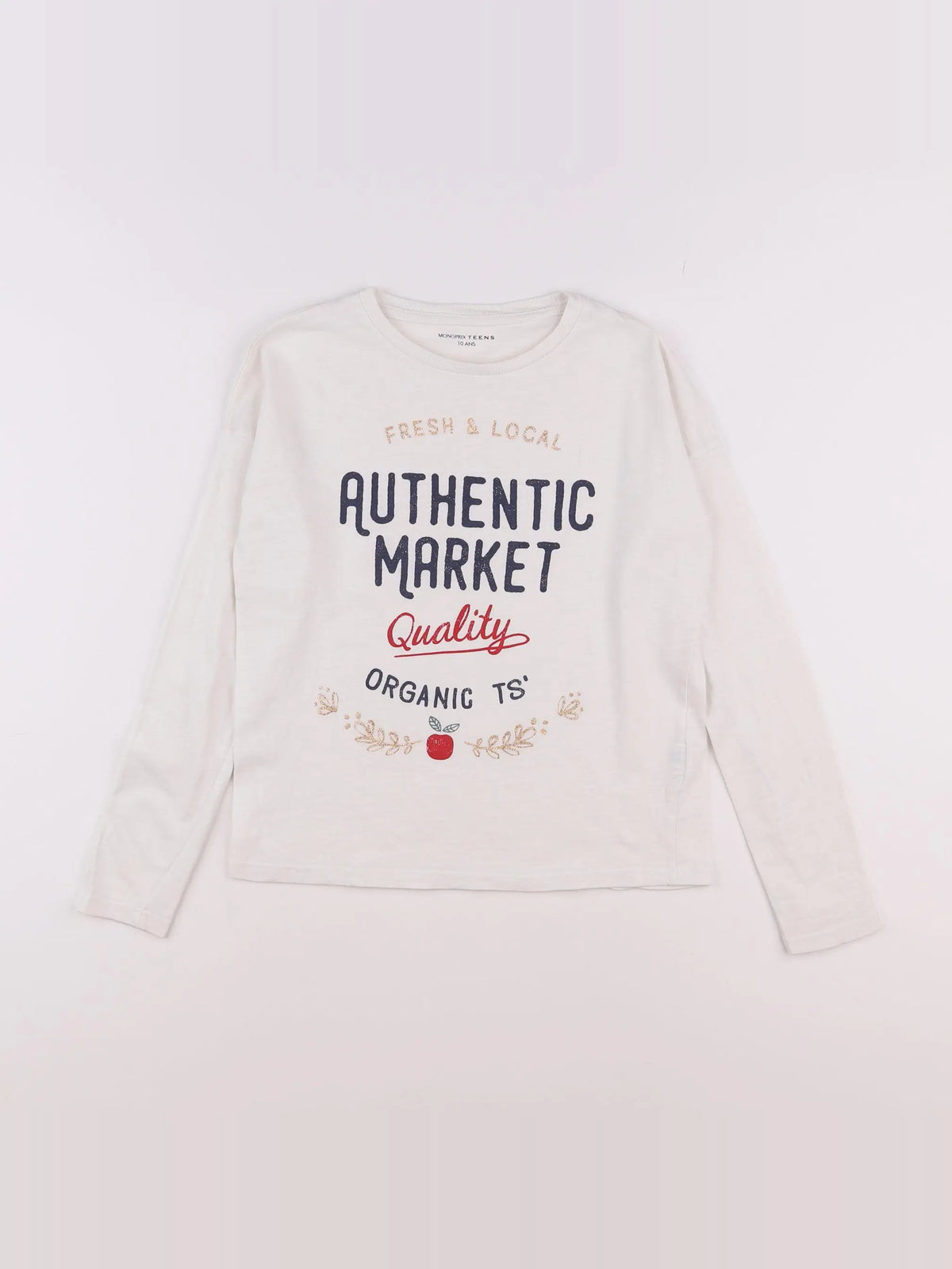 Monoprix - tee-shirt blanc - 10 ans