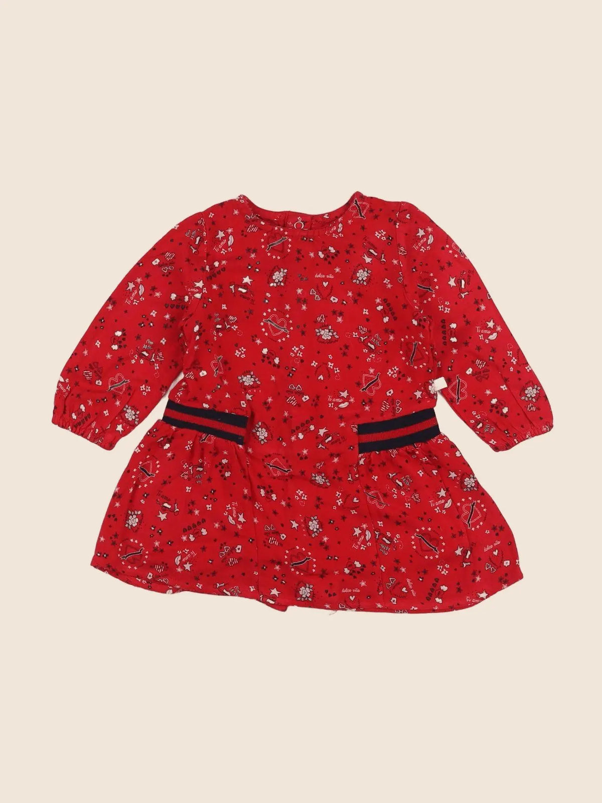 IKKS - robe rouge - 12 mois