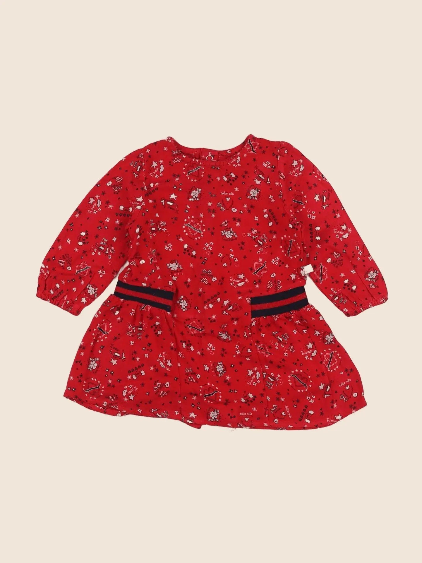 IKKS - robe rouge - 12 mois