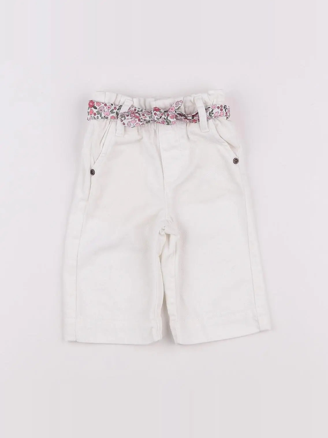 Vertbaudet - pantalon blanc - 3 mois